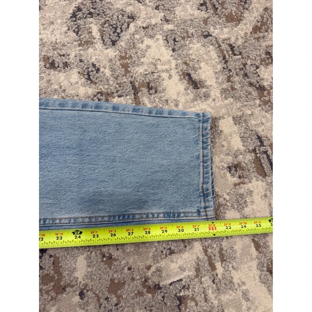 Levis 505 Regular Fit Stretch Jeans Mens 33x32 Light Wash Blue Straight Leg NEW